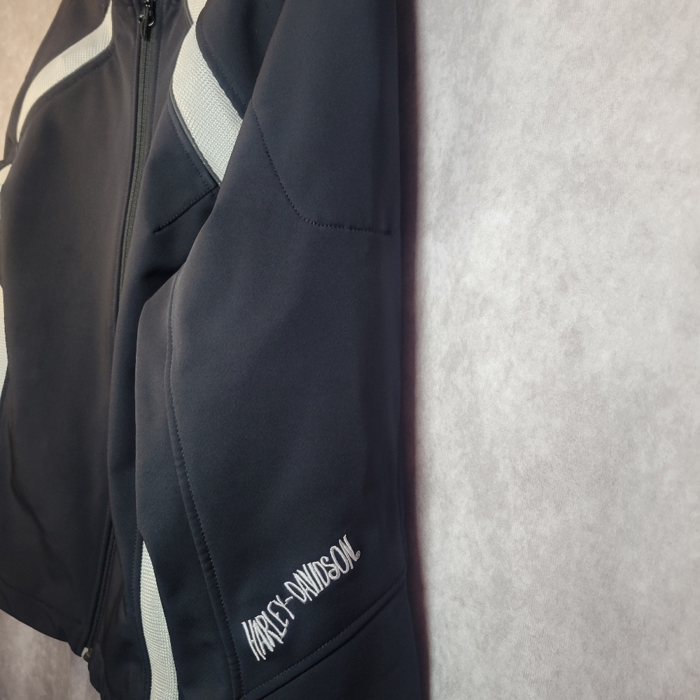 Harley Davidson Womas Biker Jacket Reflective Stripes - Picture 4 of 8